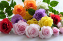 Colorful Clay Roses